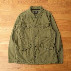 G-STAR RAW Vordan Worker Overshirt Olive Green Cotton Jacket Men's XL Military